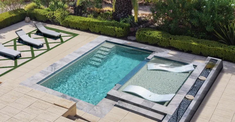 The Chic Backyard Fiberglass Pool Design