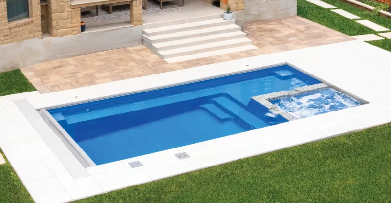 The Triumph Backyard Fiberglass Pool Design